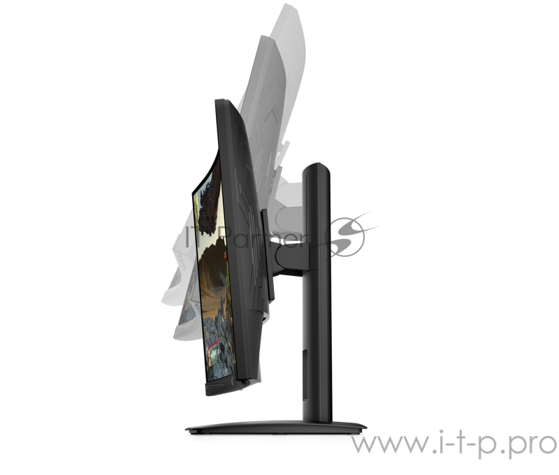 Монитор 23.8 HP X24c black (VA, 1920x1080, 16:9, curved, 178/178, 300cd/m2, 3000:1 (12M:1), 4ms, HDMI, DP) (9FM22AA)