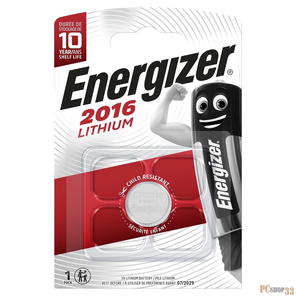 Батарейки Energizer Lithium CR 2016 FSB1