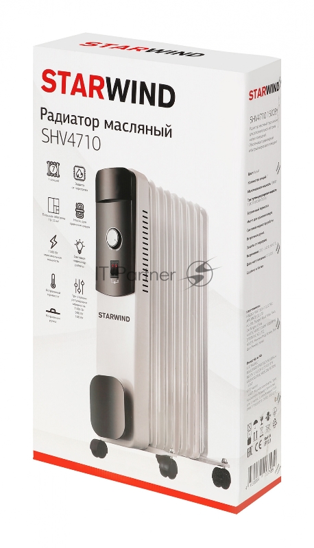 Радиатор масляный Starwind SHV4710 1000Вт белый