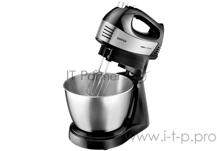 Миксер Centek CT-1124 (черн/сталь)