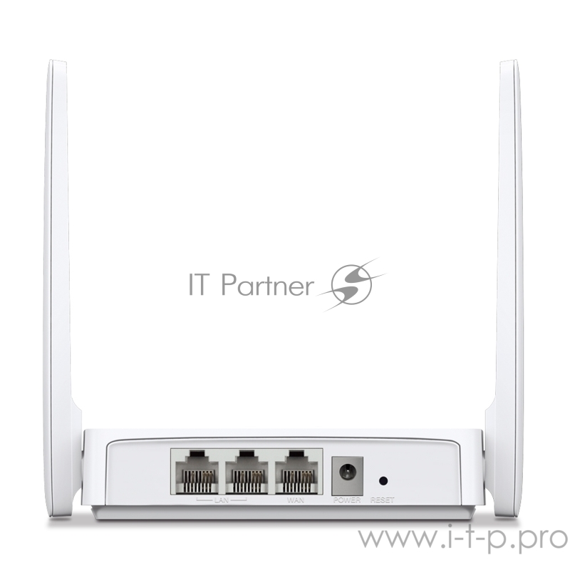 Роутер Mercusys 300Mbps Multi-Mode Wireless N Router, 2× Fixed External Antennas, 2× 10/100 Mbps LAN Ports, 1× 10/100 Mbps WAN Port, FEATURE: Access Point Mode, WPS/Reset Button, IPTV, IPv6, Beamforming, MU-MIMO, Parental Controls, Guest Network