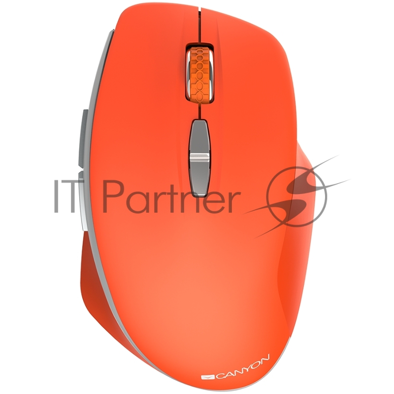 Мышь Canyon 2.4 GHz Wireless mouse ,with 7 buttons, DPI 800/1200/1600, Battery:AAA*2pcs ,Red 72*117*41mm 0.075kg