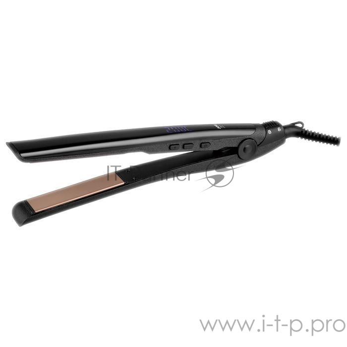 Выпрямитель BBK BST3011IL (черный/шампань), мощность 32Вт, настройка температуры, максимальная температура 200°С ионизация, дисплей, автоматическое отключение