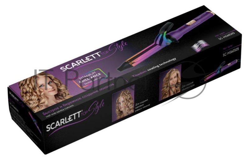 Щипцы Scarlett SC-HS60505 34Вт покрытие:титановое фиолетовый
