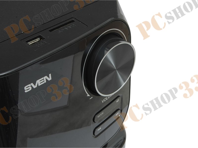 Акустическая система 2.1 Sven MS-305, сабвуфер 20Вт, сателлиты 2x10Вт, с MP3 плеером, с FM радио, черный (Bluetooth)