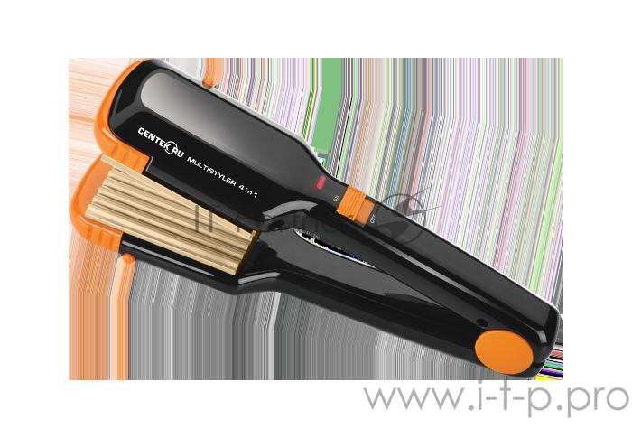 Выпрямитель для волос Centek CT-2005 (Black) 35Вт, гофре, 4 насадки, LED индикатор, широкие пластины