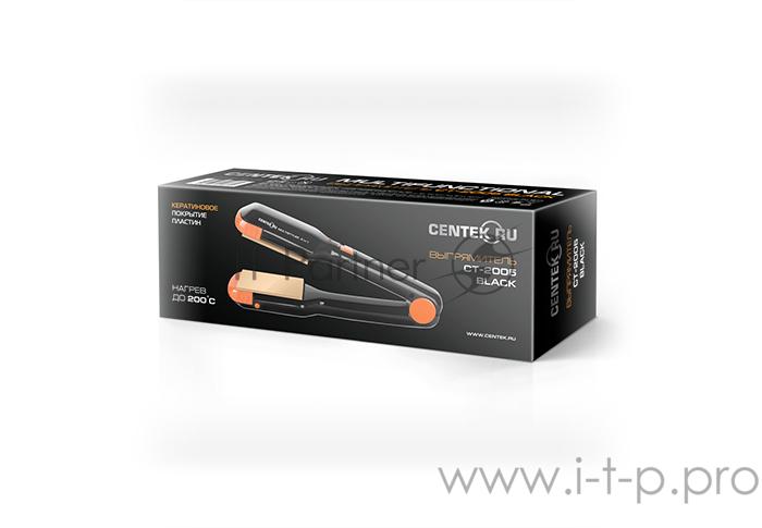Выпрямитель для волос Centek CT-2005 (Black) 35Вт, гофре, 4 насадки, LED индикатор, широкие пластины