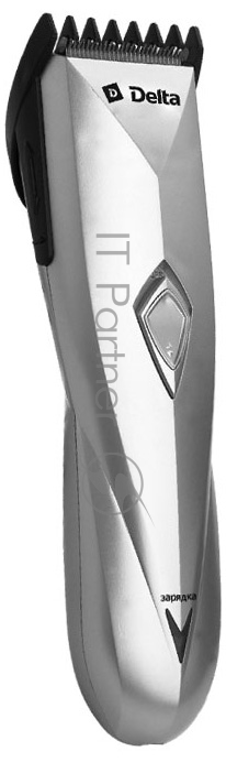 Машинки для стрижки DELTA DL-4035А серебристый (серебристый, 2 Вт, аккум. батарея 1,2 В, регулировка длины срезаемых волос, ножи из нержавеющей стали, время работы при заряженной батарее 30 мин., в комплекте: расческа, ножницы, масленка, щетка для ч
