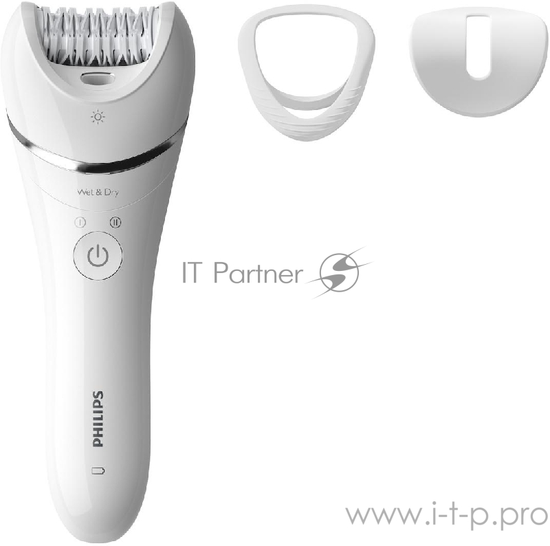 Эпилятор Philips Эпилятор Philips/ 2 скорости, широкая головка, Wet&Dry, беспроводной, opti light, 2 аксессуара