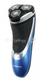 Бритва WILLMARK WFS-519 (NI-CD 1200 мАч, авт раб 45 м, щетка, чехол, заряд 8 ч, част 3100 об/мин) (Синий)