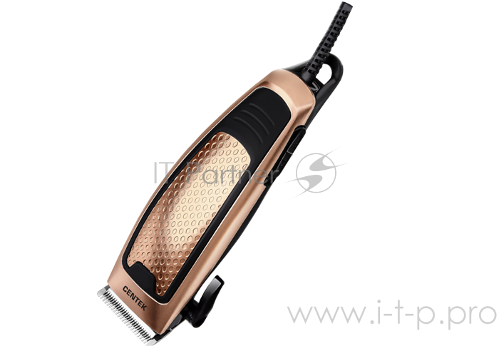 Машинка для стрижки Centek CT-2129 (чер/зол) срез 0...12мм, производительный мотор, шнур 1.8м