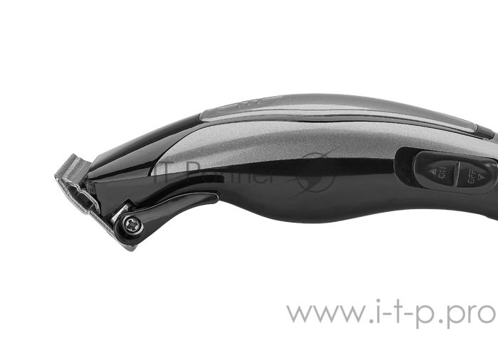 Машинка для стрижки волос Centek CT-2102 (черный/серый) 12 Вт, высококач.сталь, эргоном. дизайн, 4 насадки