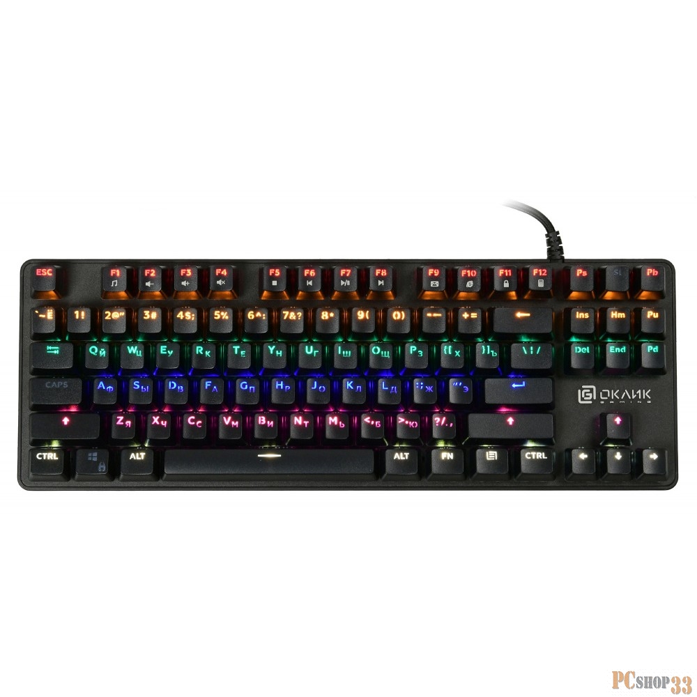 Клавиатура Oklick 969G SHOTGUN механическая черный USB Multimedia for gamer LED