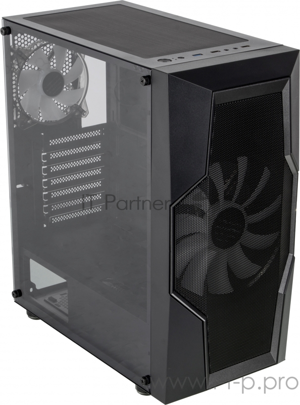 Корпус Formula V-LINE 2057 черный/черный без БП ATX 1x120mm 1x200mm 2xUSB2.0 1xUSB3.0 audio bott PSU