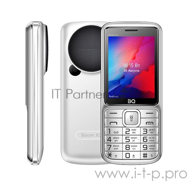 Мобильный телефон BQ 2810 BOOM XL Gray MTK 6261D, 1, 260 MHz, Nuclues, 32 Mb, 32 Mb, 2G GSM 850/900/1800/1900, Bluetooth Версия 3.0 Экран: , 4:3, 320*240, IPS, Защита корпуса IP67 Основная камера: 0.3 MP, FF, 1, Пластик Фронтальная камера: , Кол-во С