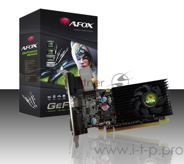 Видеокарта AFOX AF210-1024D2LG2 GEFORCE G210 1GB DDR2 64BIT DVI HDMI VGA LP HEATSINK RETAIL PACK