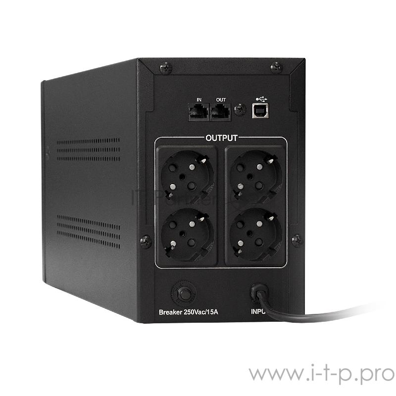 ИБП ExeGate EP285511RUS SpecialPro Smart LLB-1600.LCD.AVR.EURO.RJ.USB <1600VA/950W, LCD, AVR, 4 евророзетки, RJ45/11, USB, Black>