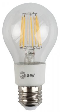 ЭРА Светодиодные лампы ЭРА Б0019014 Светодиодная лампа F-LED A60-9W-827-E27 (филамент, груша, 9Вт, тепл, Е27)