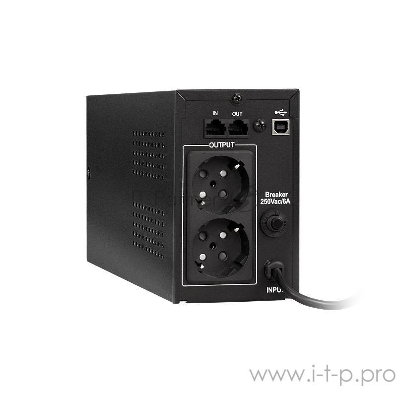 ИБП ExeGate EP285581RUS SpecialPro Smart LLB-650.LCD.AVR.EURO.RJ.USB <650VA/360W, LCD, AVR, 2 евророзетки, RJ45/11, USB, Black>
