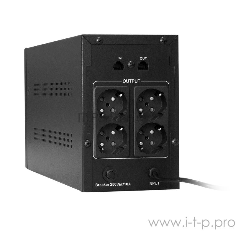 ИБП ExeGate EP285483RUS SpecialPro UNB-1000.LED.AVR.EURO.RJ <1000VA/650W, LED, AVR, 4 евророзетки, RJ45/11, Black>