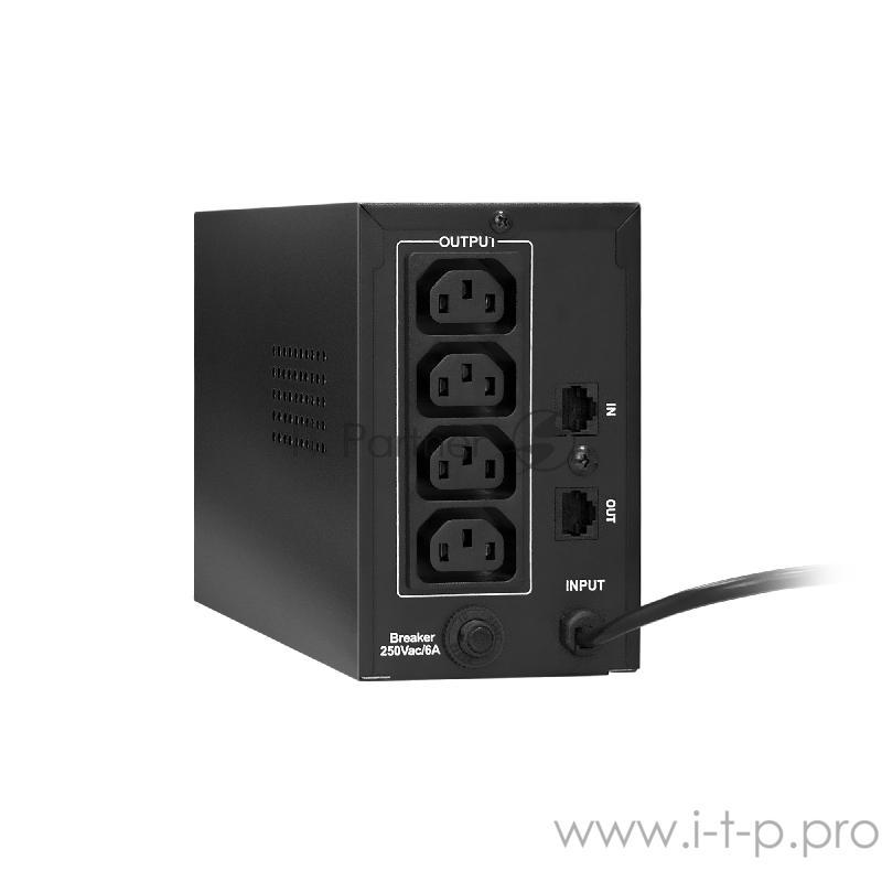 ИБП ExeGate EP285523RUS SpecialPro UNB-400.LED.AVR.C13.RJ <400VA/240W, LED, AVR, 4*IEC-C13, RJ45/11, Black>