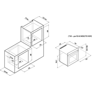 Духовой шкаф электрический FORNELLI FEA 60 MERLETTO IVORY