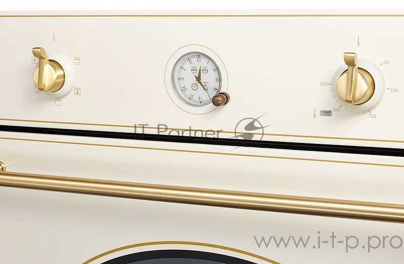 Электрический духовой шкаф Kuppersberg SR 605 C Bronze, 5 режимов(Нижний нагрев, Гриль и нижний нагрев с конвекцией, Разморозка, Гриль и нижний нагрев, Гриль) аналоговый таймер, поворотные переключатели, каталитическая и гидролизная системы очистки,