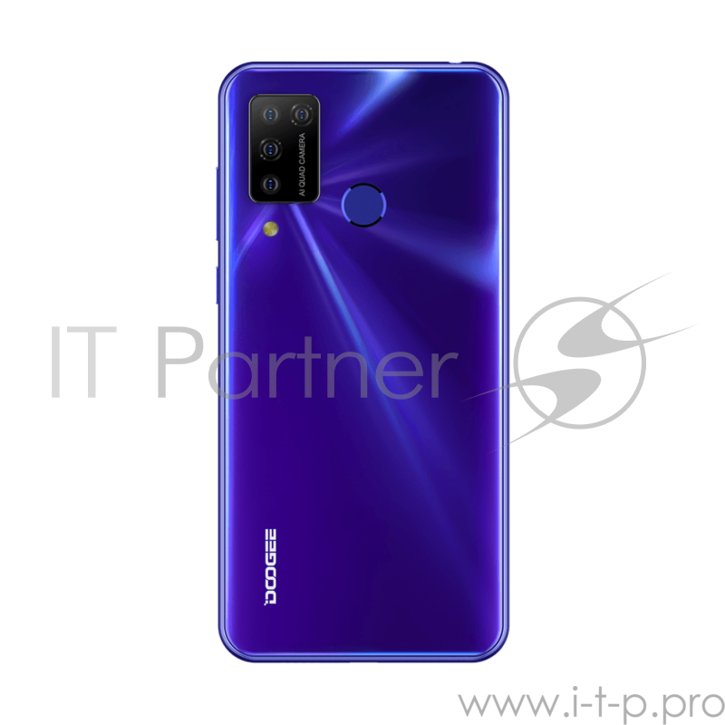 Смартфон Doogee Doogee N20 Pro Streamer Purple, 6.3 19:9 1080x2280, 4 x Cortex - A53 2.0 ГГц+4 x Cortex -A73 2.0 ГГЦ, 8 Core, 6GB RAM, 128GB, up to 256GB flash, 16 МП+8МП+ 2 МП + 2 МП/16Mpix, 2 Sim, 2G, 3G, LTE, BT v5.0, Wi-Fi, GPS, Galileo, Glonass,