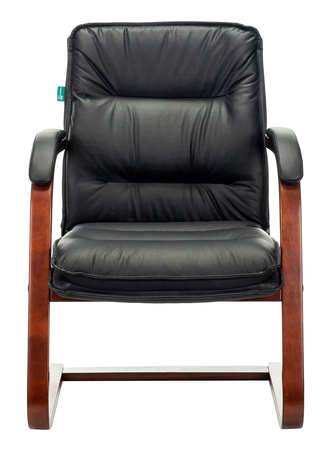 Кресло Бюрократ T-9927WALNUT-AV черный кожа полозья дерево