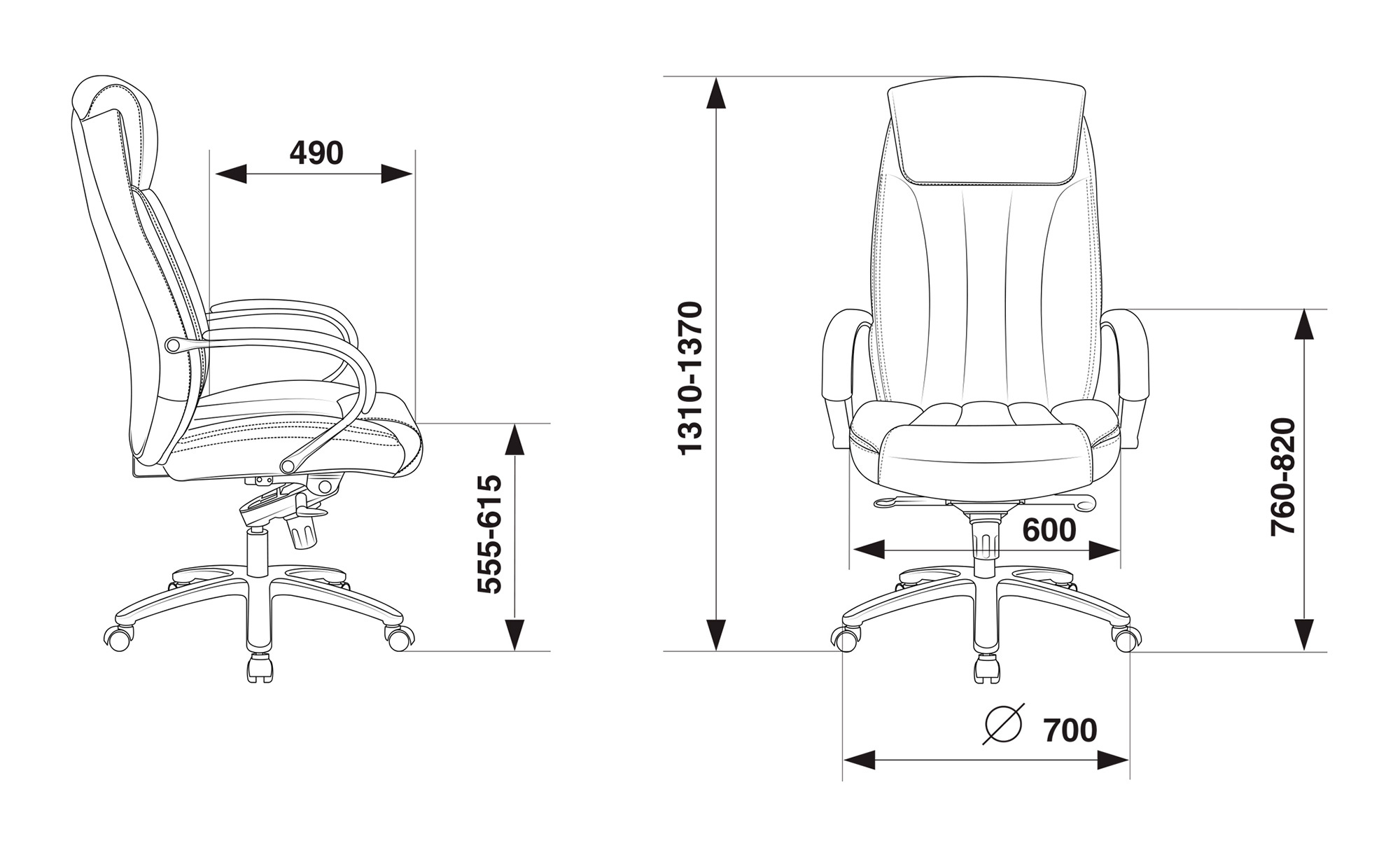 Кресло руководителя Бюрократ T-9922SL светло-коричневый Leather Eichel кожа крестовина металл хром