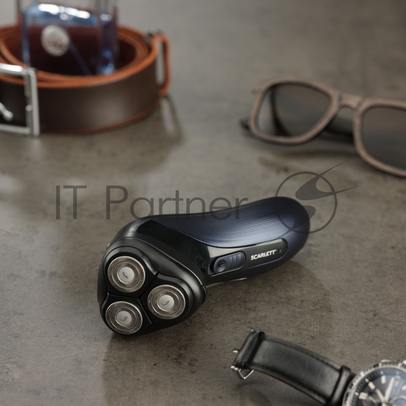 Бритва роторная Scarlett SC-SH65R55 реж.эл.:3 питан.:элек.сеть/аккум. черный