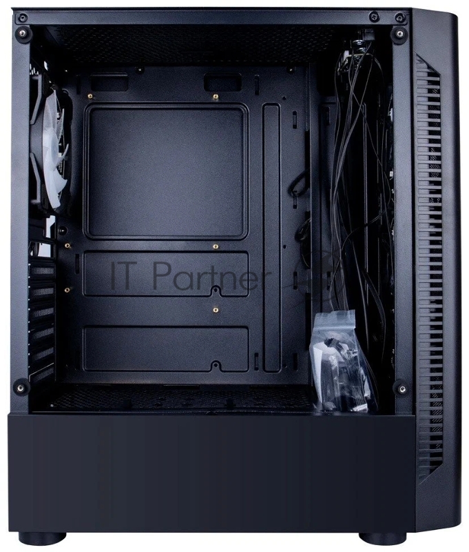 Корпус 1STPLAYER D4-BK-4G6 DK D4 BLACK / ATX, tempered glass, metal mesh / 4x 120mm LED fans inc. / D4-BK-4G6