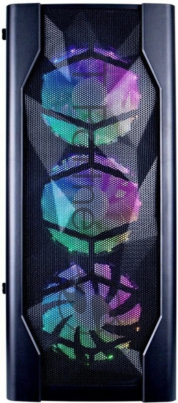 Корпус 1STPLAYER D4-BK-4G6 DK D4 BLACK / ATX, tempered glass, metal mesh / 4x 120mm LED fans inc. / D4-BK-4G6