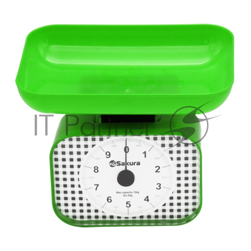 Весы кухон SA-6016GR 10кг мех зел