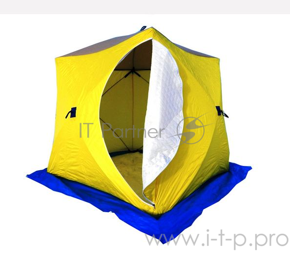 Палатка рыбака КУБ-3 трехслойная брезент (Стэк)