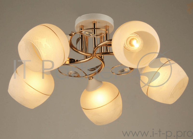 Светильник Hiper 5хЕ27х60Вт Белый с золотом H020-5