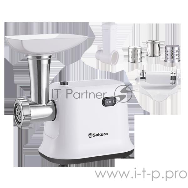 Мясорубка Sakura SA-6420STW 1500Вт реверс + компл нас