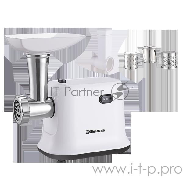 Мясорубка Sakura SA-6420SW 1500Вт реверс + компл нас
