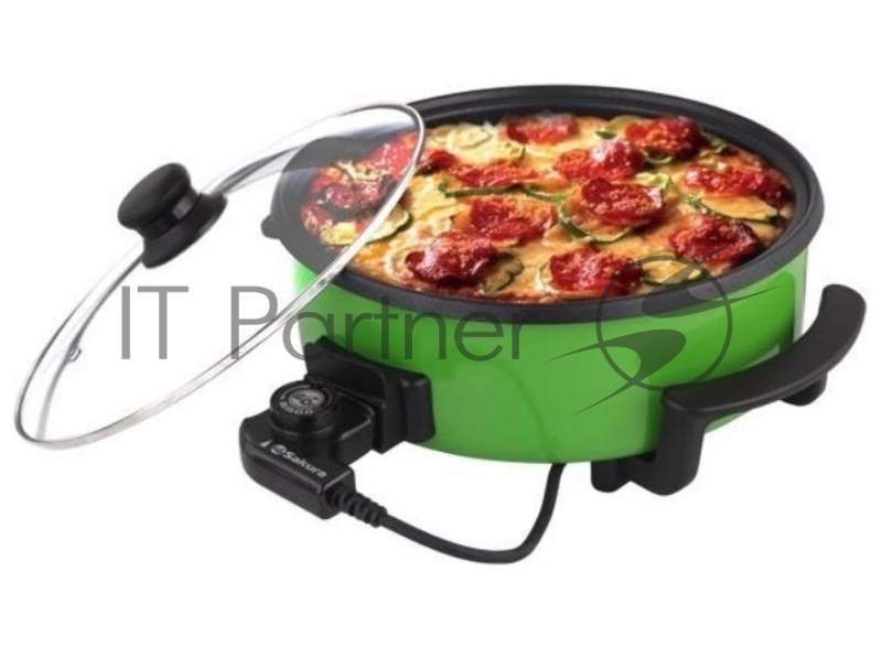 Электросковорода Sakura SA-7711GR 1500Вт 32-7см круг зелен