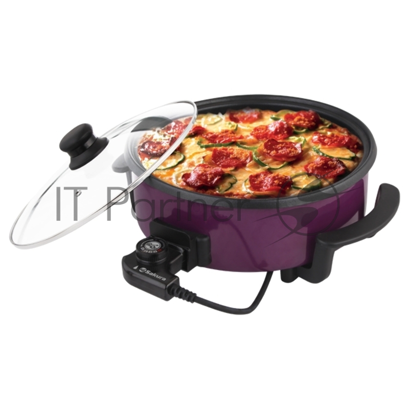 Электросковорода Sakura SA-7712V 1500Вт 32-9см круг фиолет