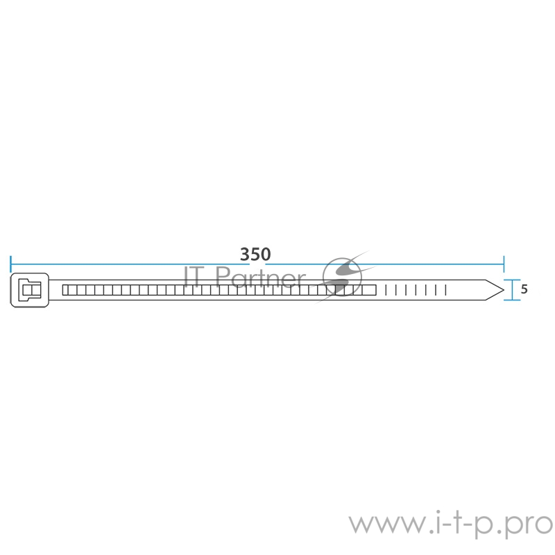 Аксессуар REXANT (07-0350) Хомут nylon 5.0 х 350 мм 100 шт белый