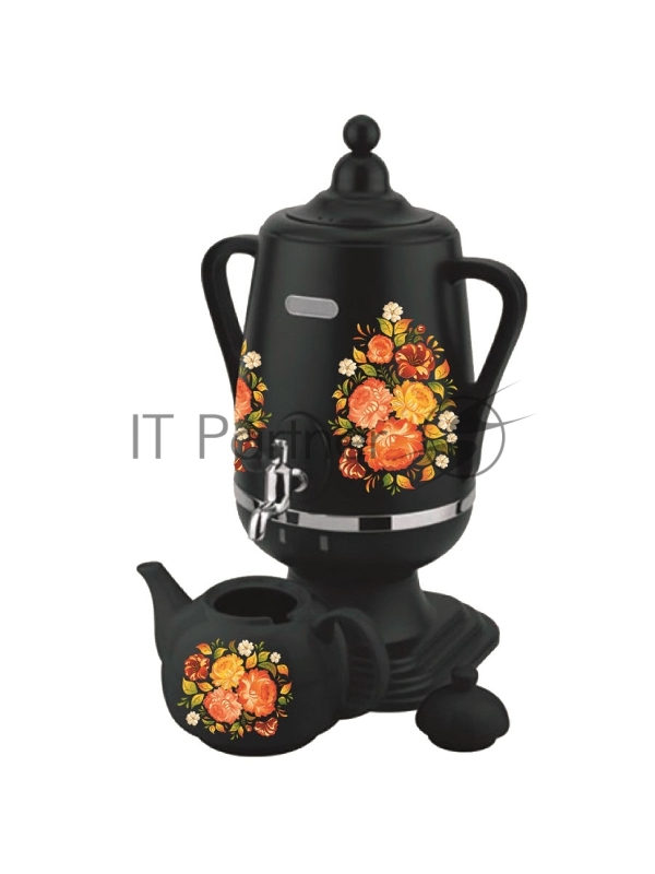 Самовар Добрыня DO-430 (4,0л.) ЖОСТОВО чер/кер.з.(1л)