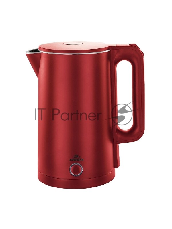 Чайник Добрыня DO-1245R (1,8л) 2000Вт двойная стенка пл/нжс красный