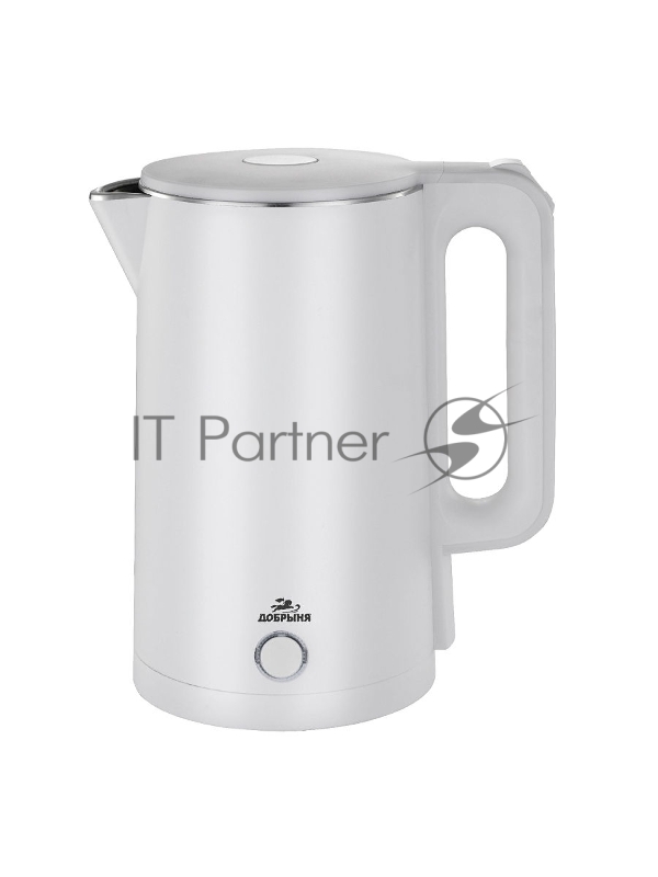 Чайник Добрыня DO-1245W (1,8л) 2000Вт двойная стенка пл/нжс белый