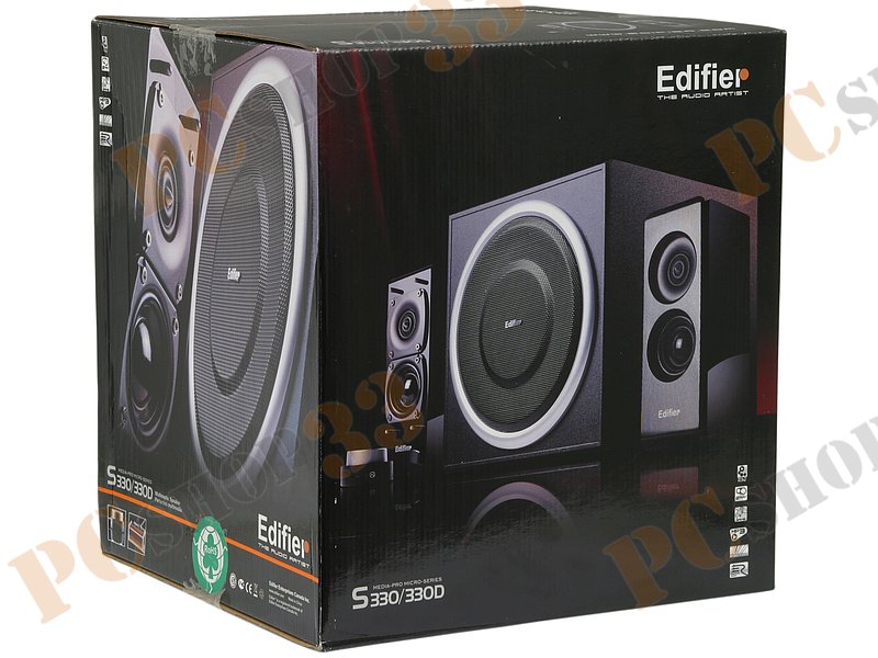 Акустическая система 2.1 Edifier S330D сабвуфер 36Вт, сателлиты 2x18Вт, черный