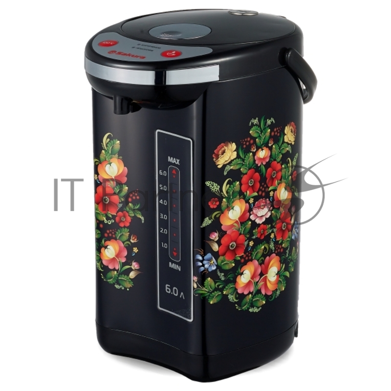 Термопот Sakura SA-316BF 6,0л метал/черн