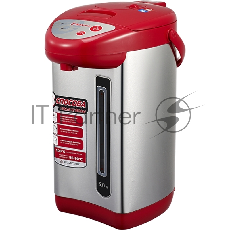 Термопот Sakura SA-336RS 6,0л метал/красн