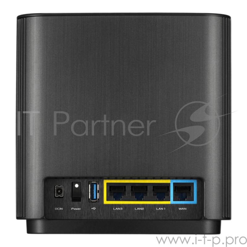 Роутер, из 1 точки доступа ASUS CT8 (B-1-PK) //, 802.11b/g/n/ac/ax, до 400 + 1733Мбит/c, 2,4 + 5 гГц, черный 90IG04T0-MO3R10