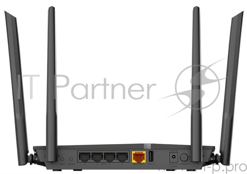 Роутер D-Link DIR-1260/RU/R1A, Wireless AC1200 2x2 MU-MIMO Dual-band Gigabit Router with 1 10/100/1000Base-T WAN port, 4 10/100/1000Base-T LAN ports and 1 USB port.802.11b/g/n/ac compatible, up to 300 Mbps