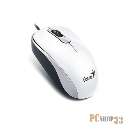 Мышь Genius Mouse DX-110 ( Cable, Optical, 1000 DPI, 3bts, USB ) White